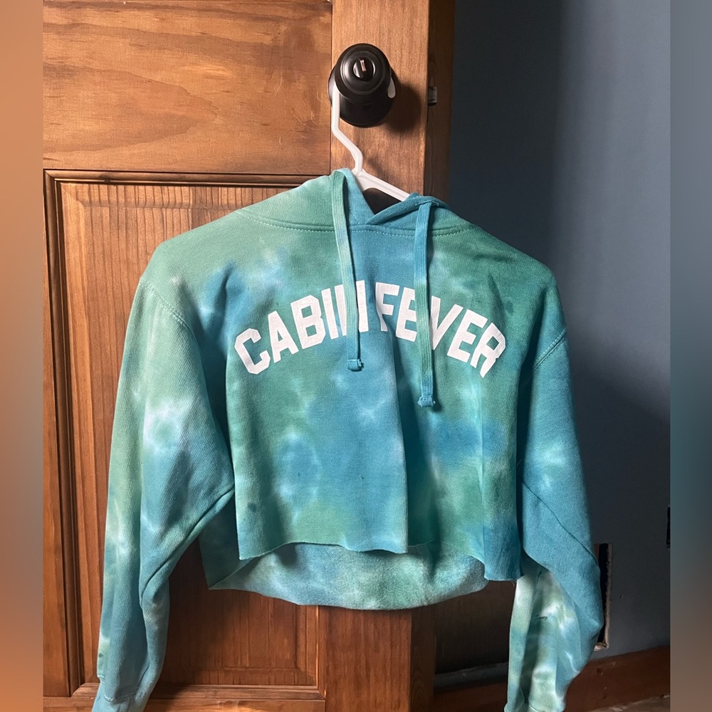 Cropped cabin fever tie dye hoodie